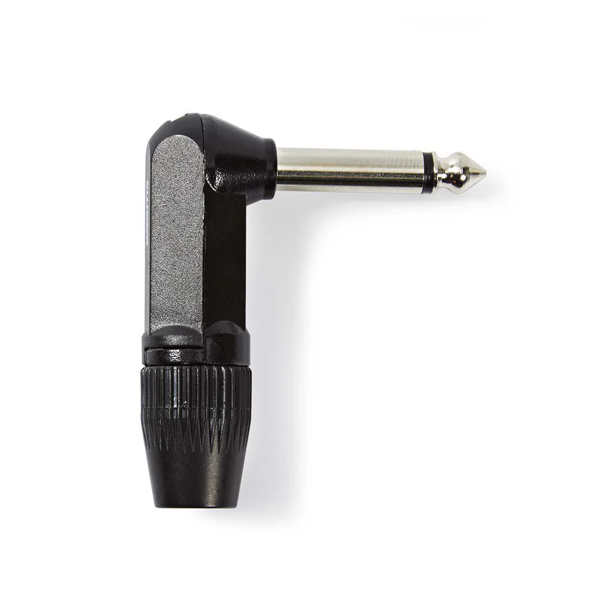 6,35 mm Audioconnector Gehoekt - Male - Vernikkeld