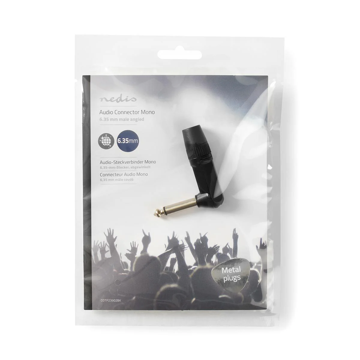 6,35 mm Audioconnector Gehoekt - Male - Vernikkeld - Image 3