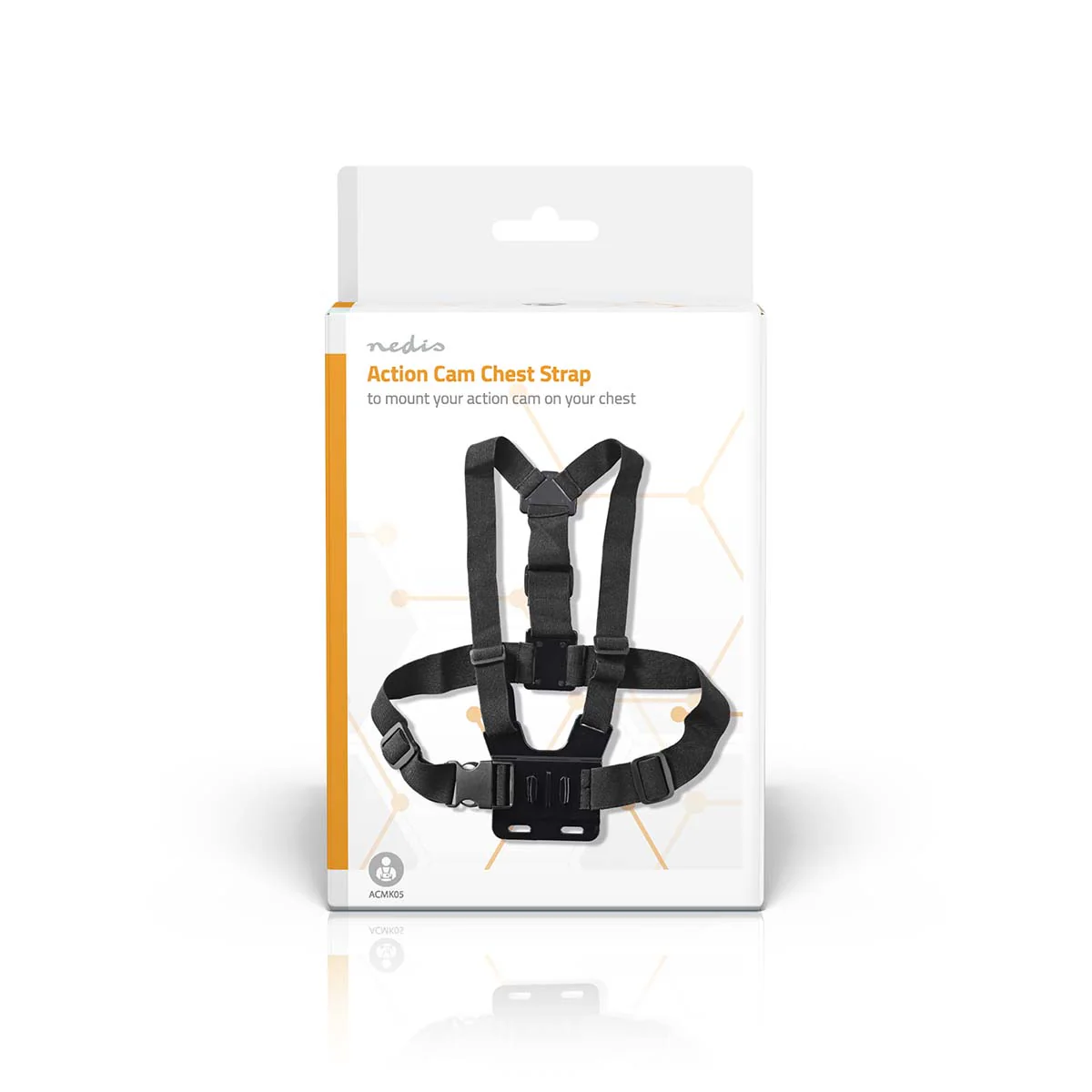Action Cam Mount Borstband - Zwart - Image 3