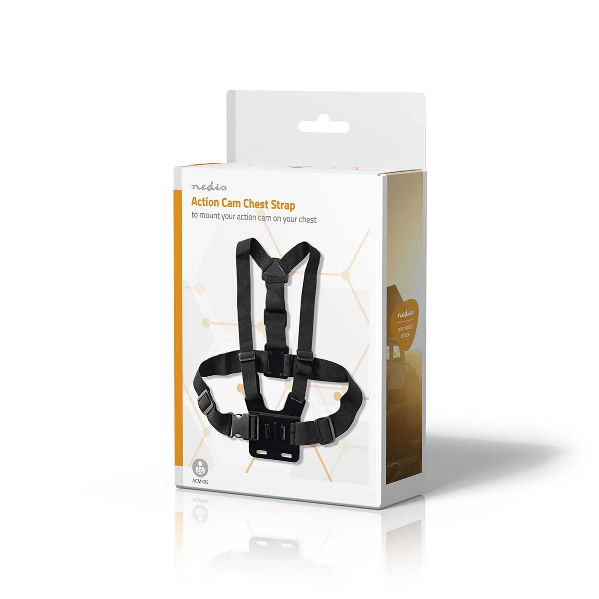 Action Cam Mount Borstband - Zwart - Image 4