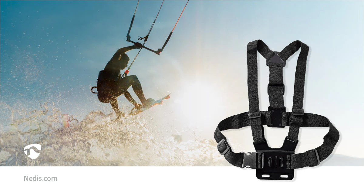 Action Cam Mount Borstband - Zwart - Image 6
