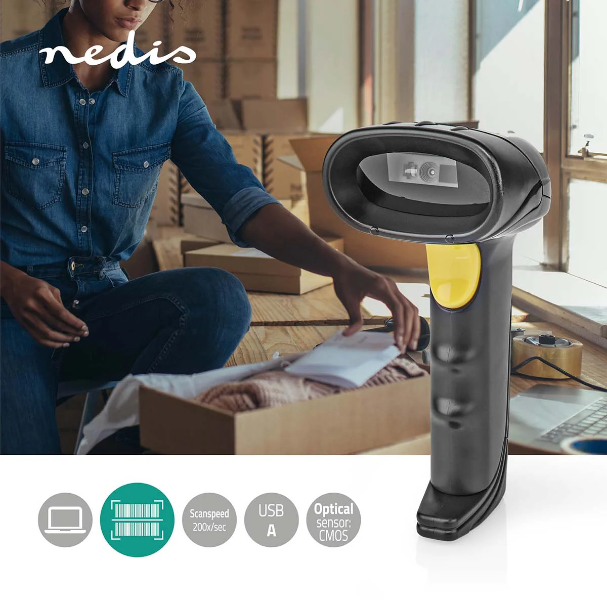 Barcodescanner CMOS - Bedraad - 1D Lineair / 2D/QR - Image 5