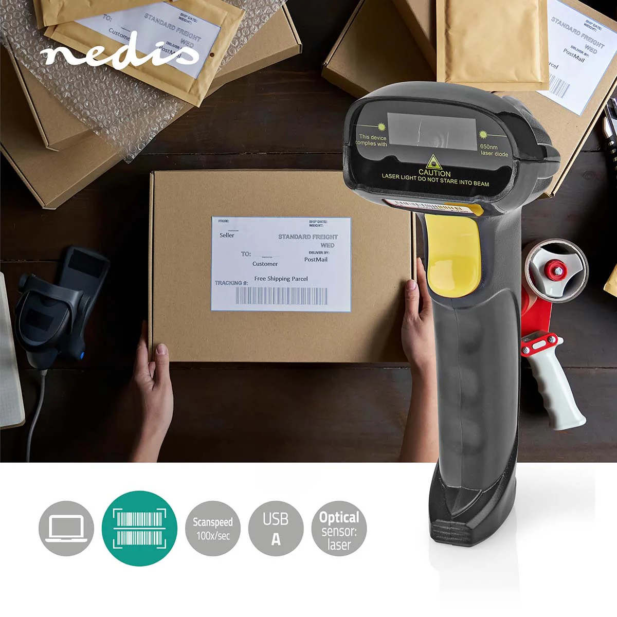 Barcodescanner Laser - Bedraad - 1D Lineair - Image 5