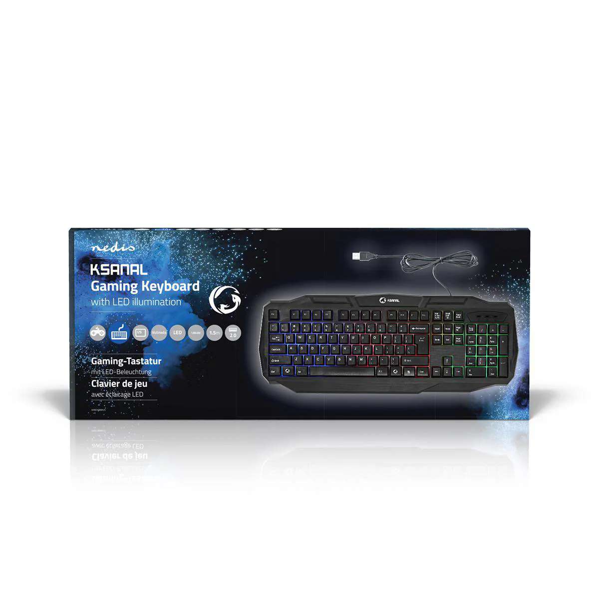 Bedraad Gaming Toetsenbord USB 2.0 - Membrane Toetsen - LED - Image 10