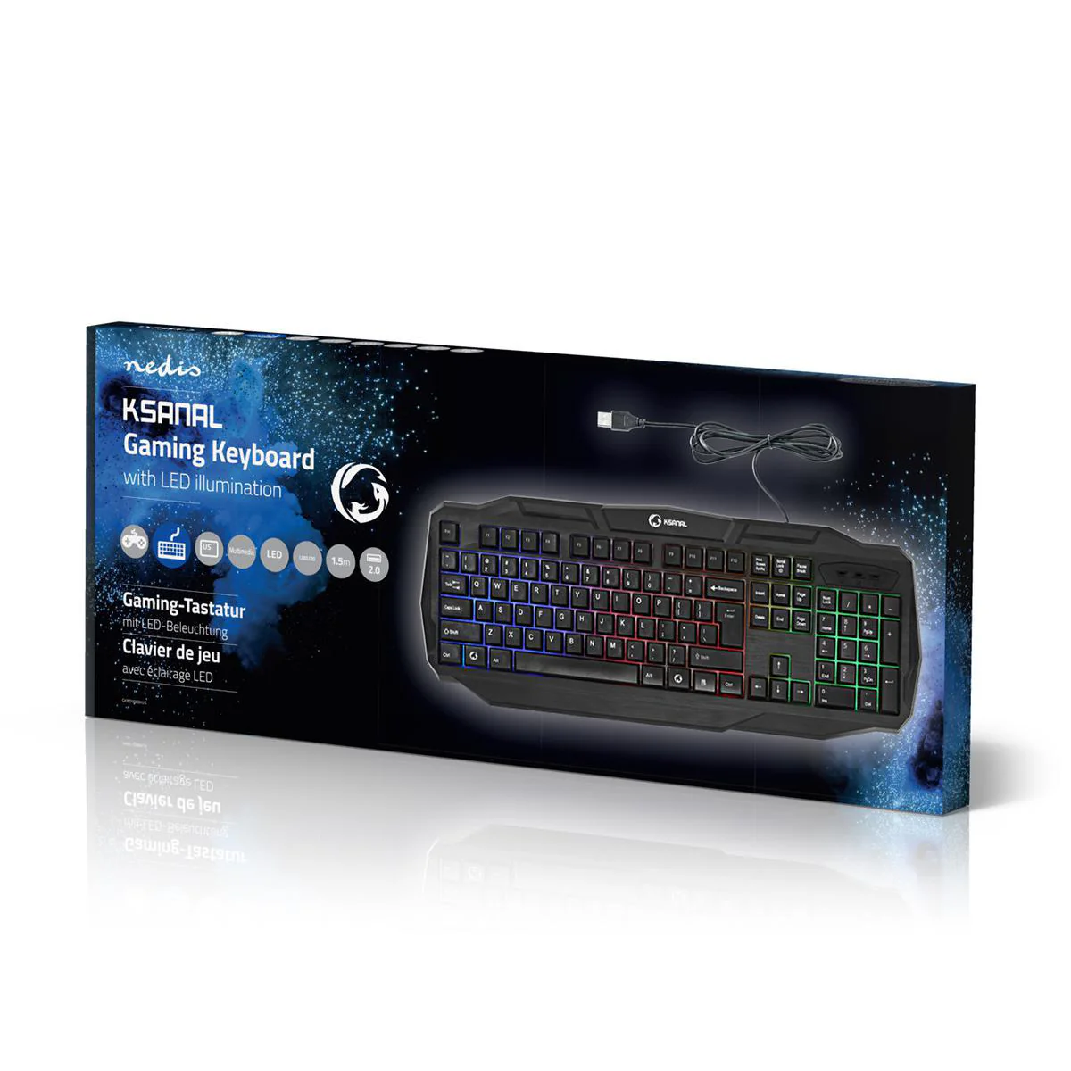 Bedraad Gaming Toetsenbord USB 2.0 - Membrane Toetsen - LED - Image 11