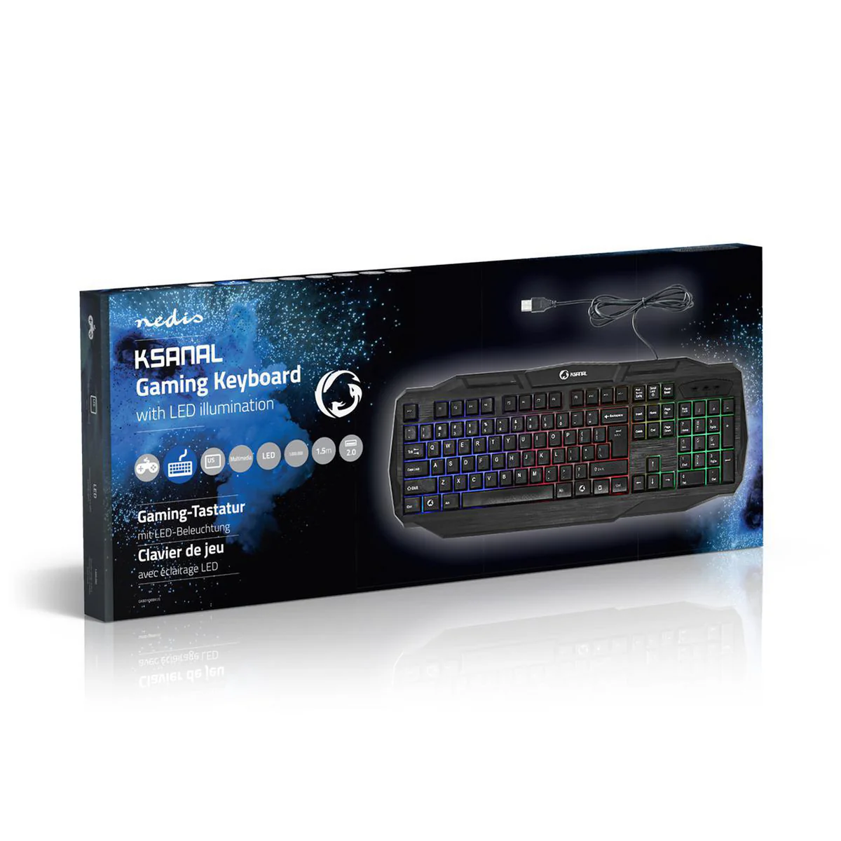 Bedraad Gaming Toetsenbord USB 2.0 - Membrane Toetsen - LED - Image 12