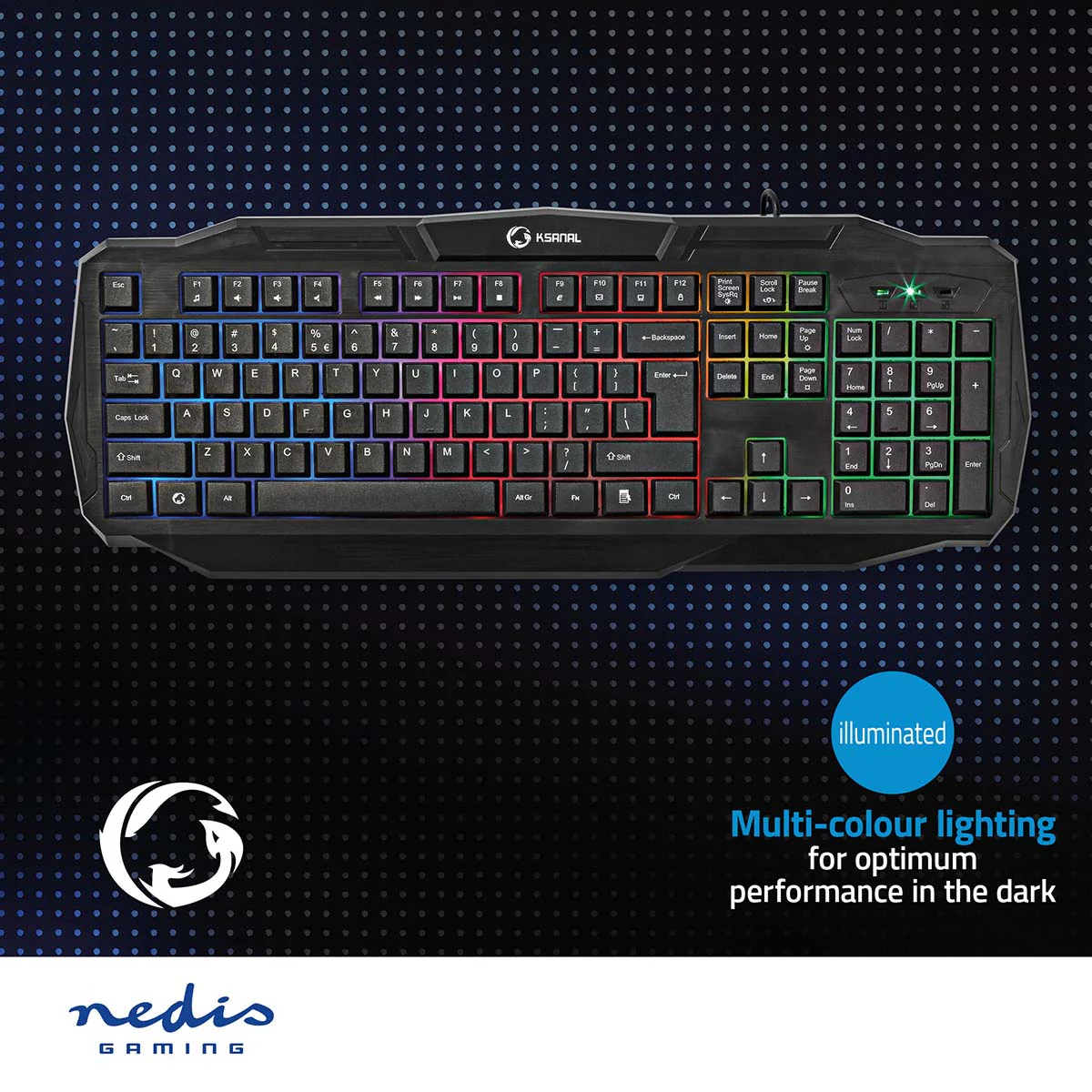 Bedraad Gaming Toetsenbord USB 2.0 - Membrane Toetsen - LED - Image 7