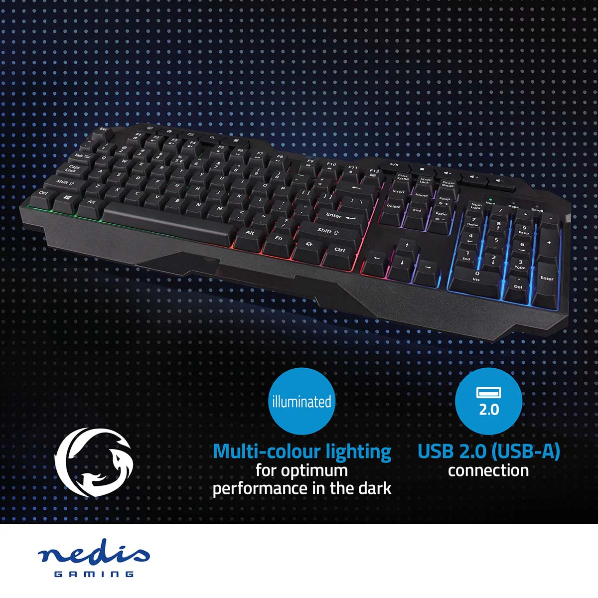 Bedraad Gaming Toetsenbord USB Type-A - Membrane Toetsen - LED - Image 6