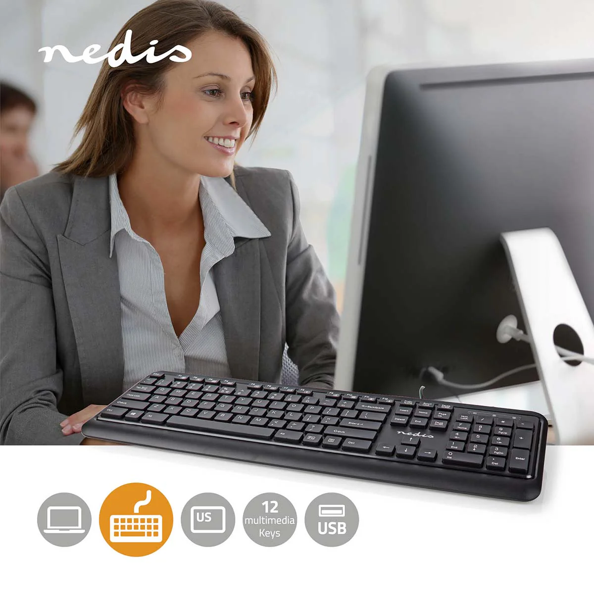 Bedraad Toetsenbord USB-A - Multimedia - QWERTY - Image 4