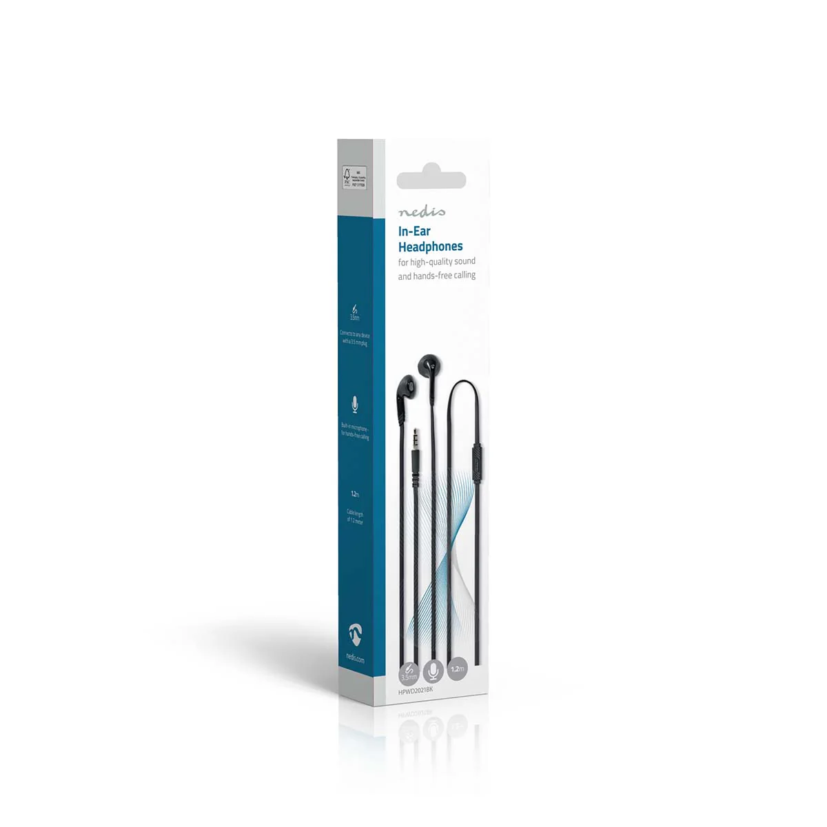 Bedrade Koptelefoon 3,5 mm - Kabellengte: 1.20m - Ingebouwde microfoon - Image 6