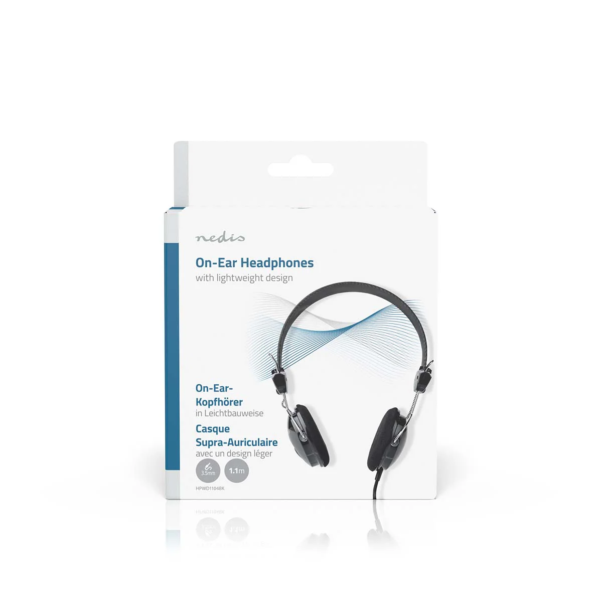 Bedrade On-ear Koptelefoon 3,5 mm - Kabellengte: 1.10m - Zwart - Image 7