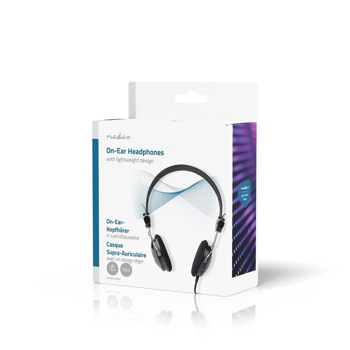 Bedrade On-ear Koptelefoon 3,5 mm - Kabellengte: 1.10m - Zwart - Image 8