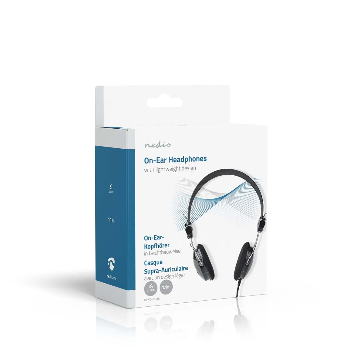 Bedrade On-ear Koptelefoon 3,5 mm - Kabellengte: 1.10m - Zwart - Image 9