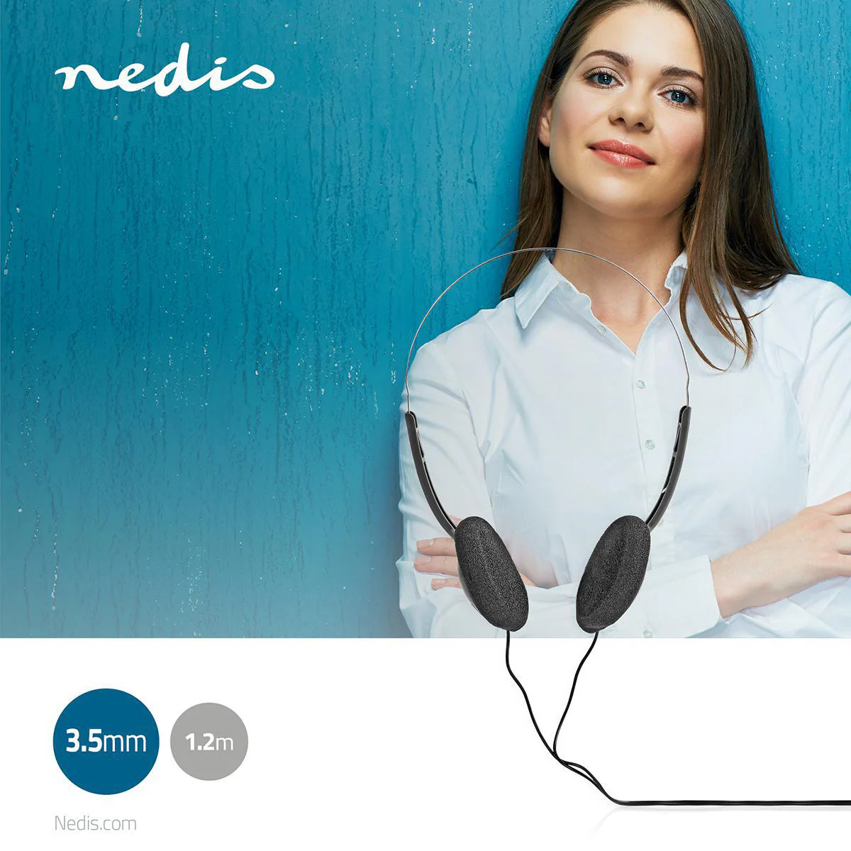 Bedrade On-ear Koptelefoon 3,5 mm - Kabellengte: 1.20m - Zwart - Image 6