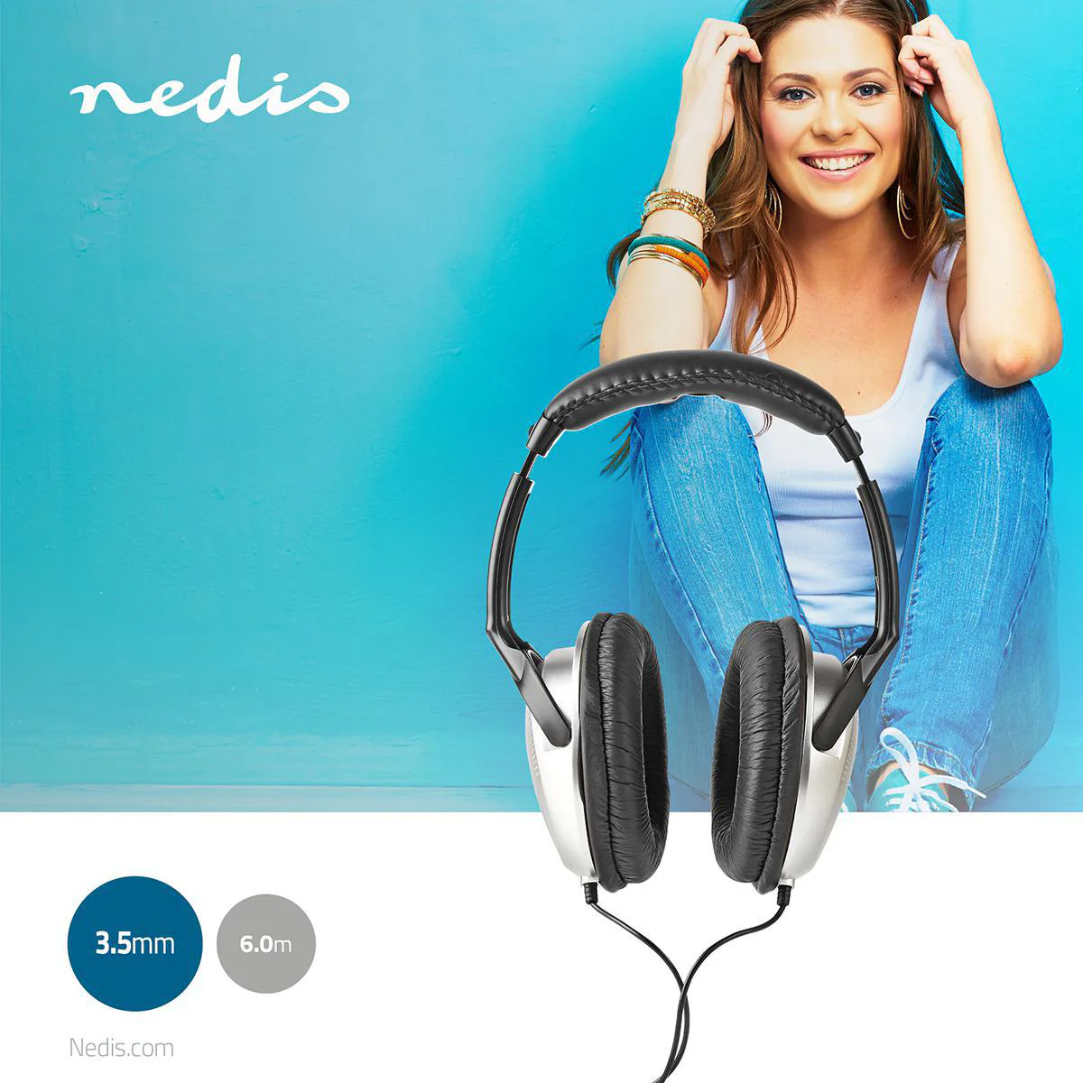 Bedrade Over-ear Koptelefoon 3,5 mm - Kabellengte: 6.00m - Volumebediening - Image 8