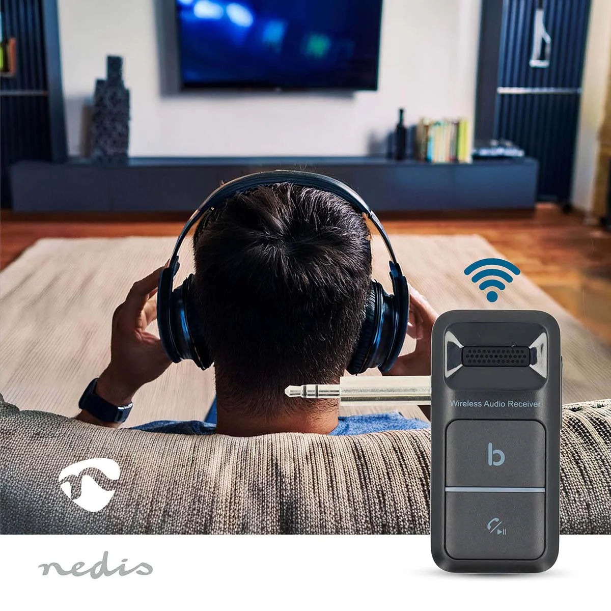 Bluetooth®-Ontvanger Uitgangen audio / video / data: USB-C™ Female / 1x 3.5 mm - Automatische uitschakelfunctie - Zwart - Image 4