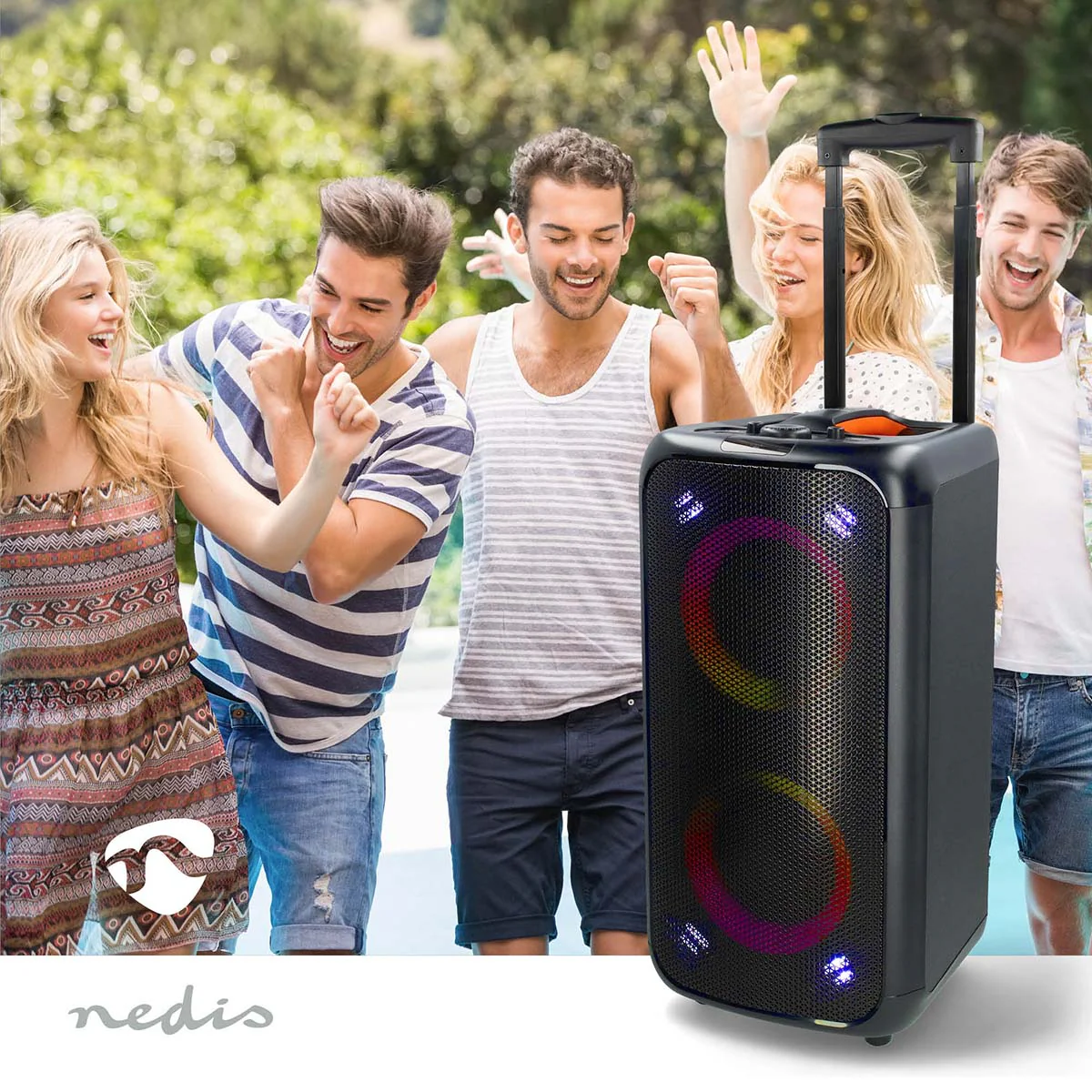 Bluetooth® Party Speaker Batterij 1 werkingstijd standaard verbruik: 300 min - 240W - Handvat - Image 11