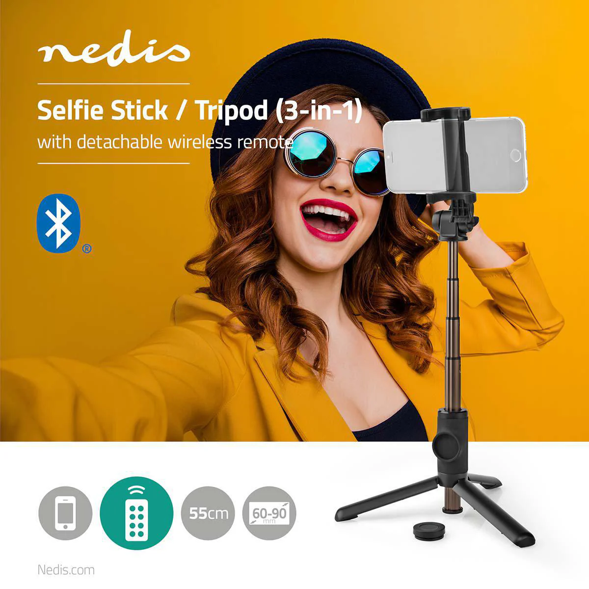 Bluetooth® Selfie Stick Bluetooth® versie: 4.2 - Maximale schermgrootte: 3.54" - Gevouwen lengte: 19 cm - Image 12