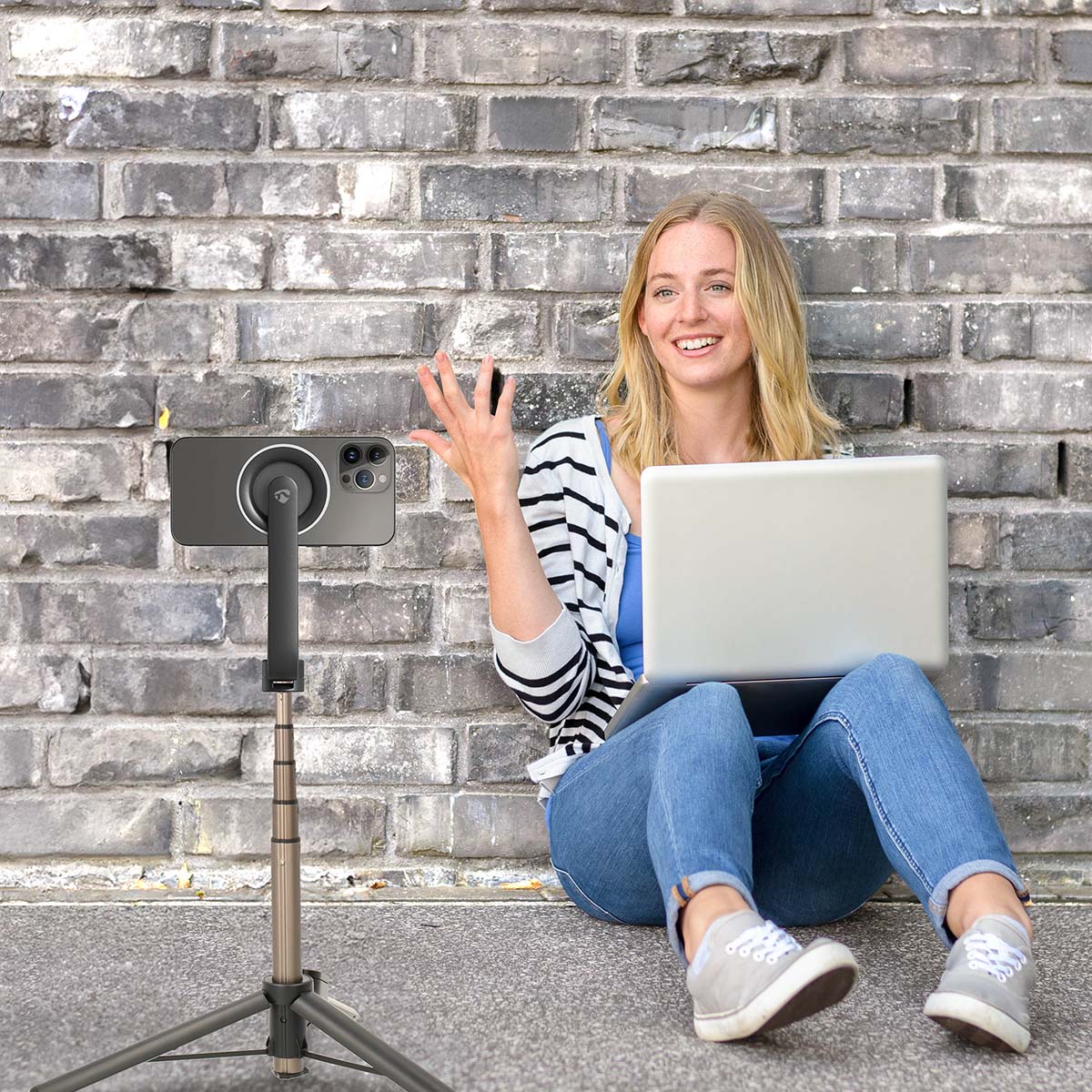 Bluetooth® Selfie Stick Bluetooth® versie: 5.0 - Maximale schermgrootte: 7" - Gevouwen lengte: 17 cm - Image 11