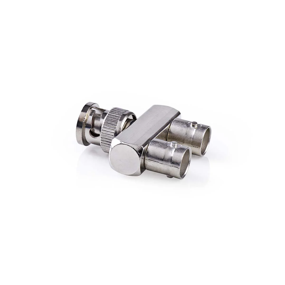 BNC-Adapter BNC Male - 2x BNC Female - Vernikkeld - Image 4