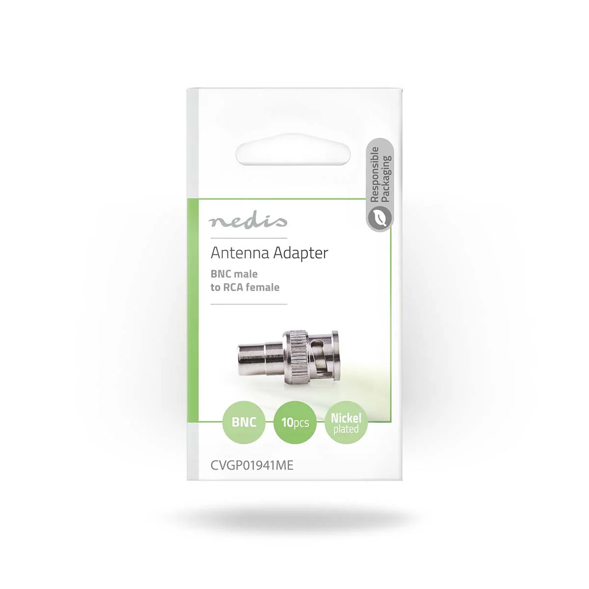 BNC-Adapter BNC Male - RCA Female - Vernikkeld - Image 5