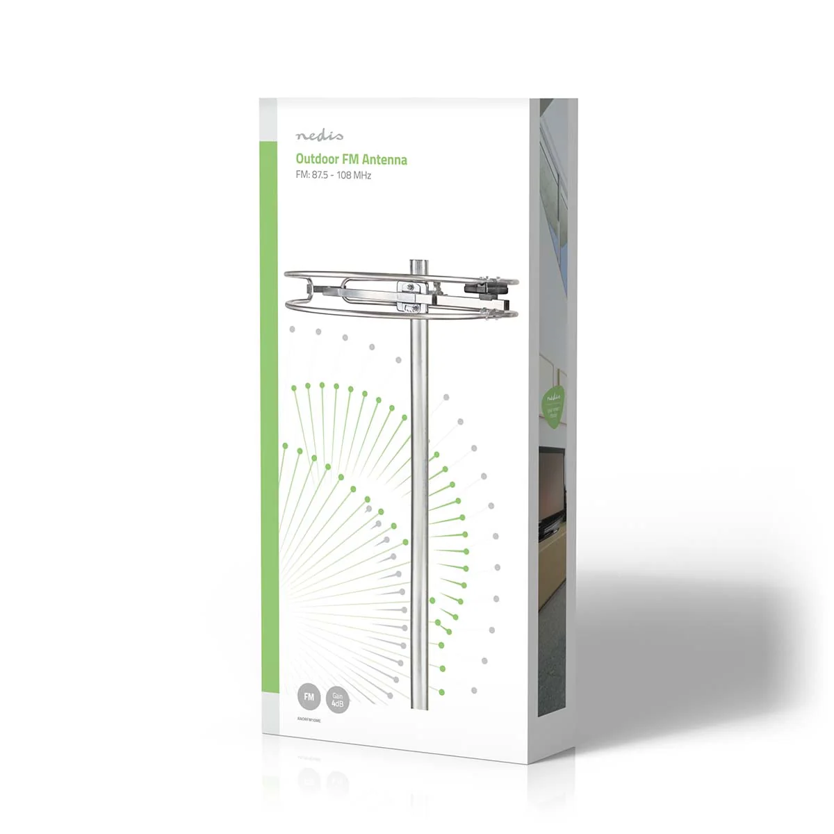 Buitenantenne Ontvangstbereik: 0-15 km - Versterking: 4 dB - Aluminium - Image 6