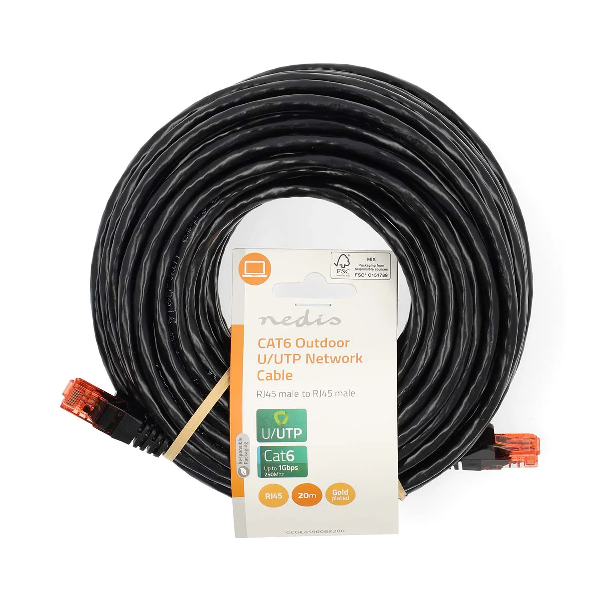CAT6 Netwerkkabel RJ45 Male - RJ45 Male - U/UTP - Image 3