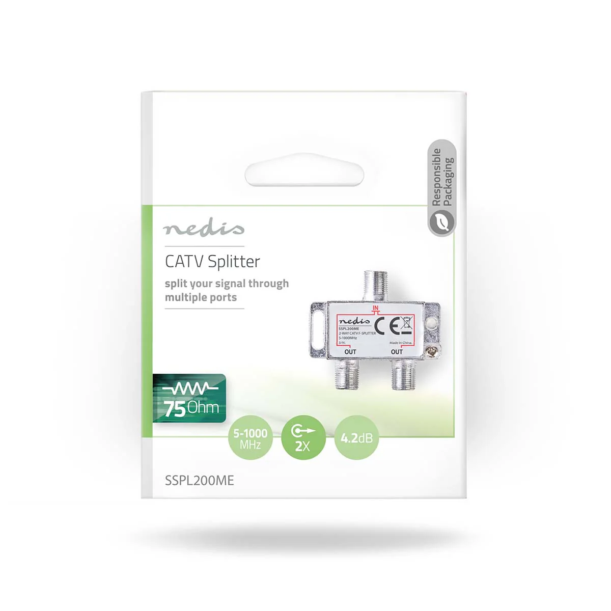 CATV-Splitter 5 - 1000 MHz - Tussenschakeldemping: 4.2 dB - 75 Ohm - Image 4