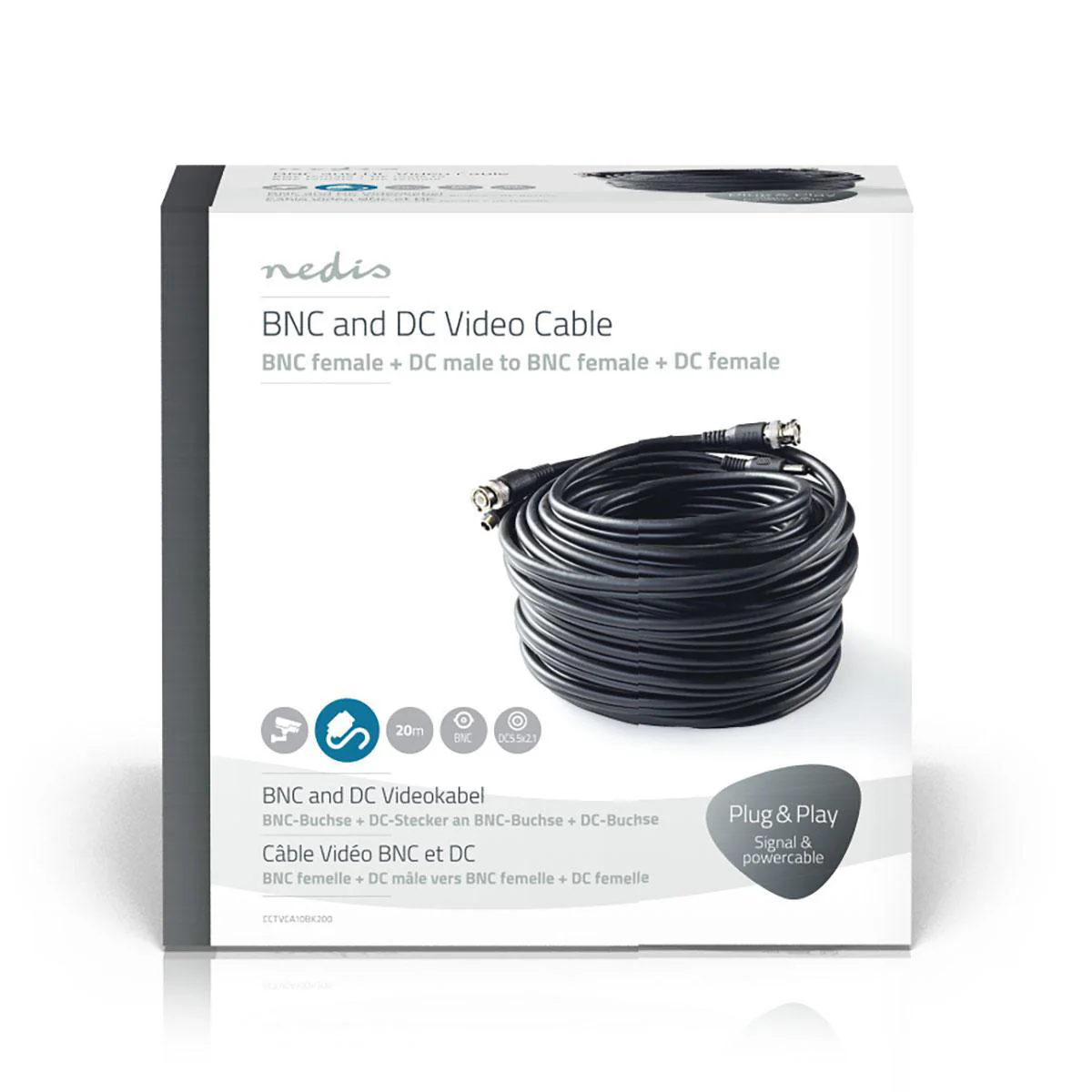 CCTV-Security Kabel BNC / DC - Rond - PVC - Image 4
