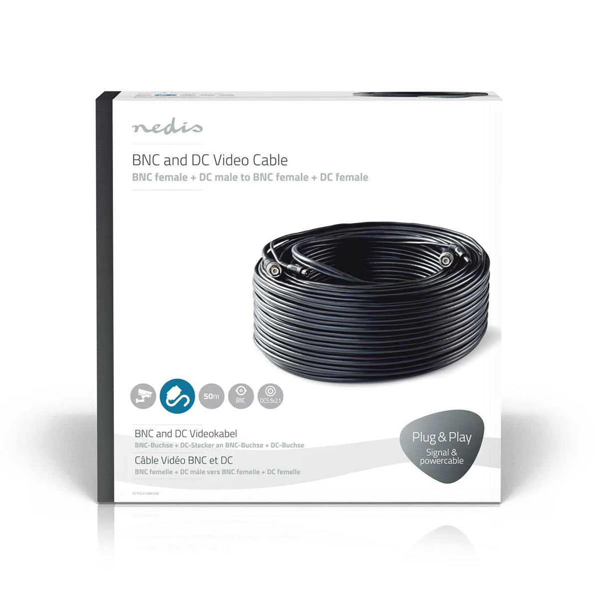 CCTV-Security Kabel BNC / DC - Rond - PVC - Image 9