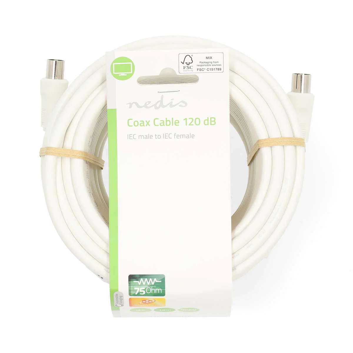 Coaxkabel IEC (Coax) Male - IEC (Coax) Female - Vernikkeld - Image 6