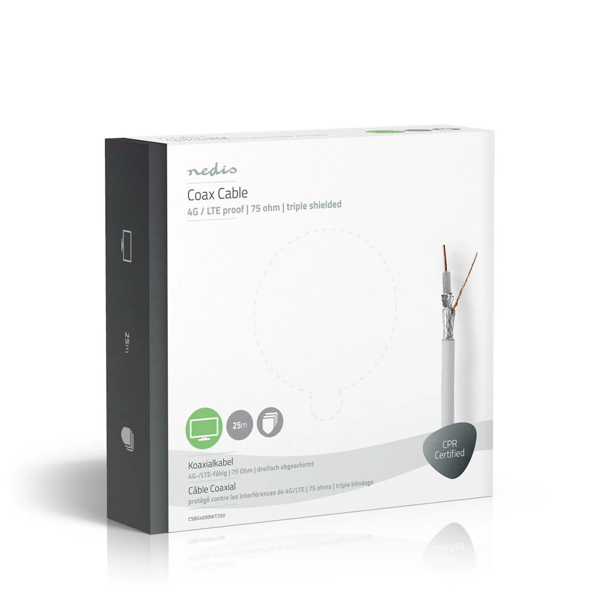 Coaxkabel op Haspel 4G / LTE Secure - 75 Ohm - Drievoudig Afgeschermd - Image 4