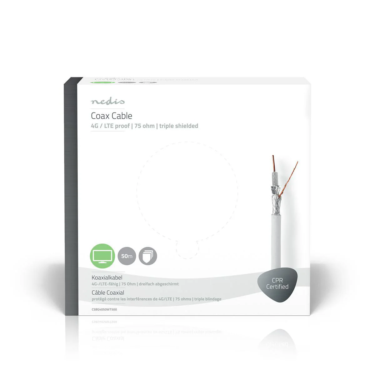 Coaxkabel op Haspel 4G / LTE Secure - 75 Ohm - Drievoudig Afgeschermd - Image 5