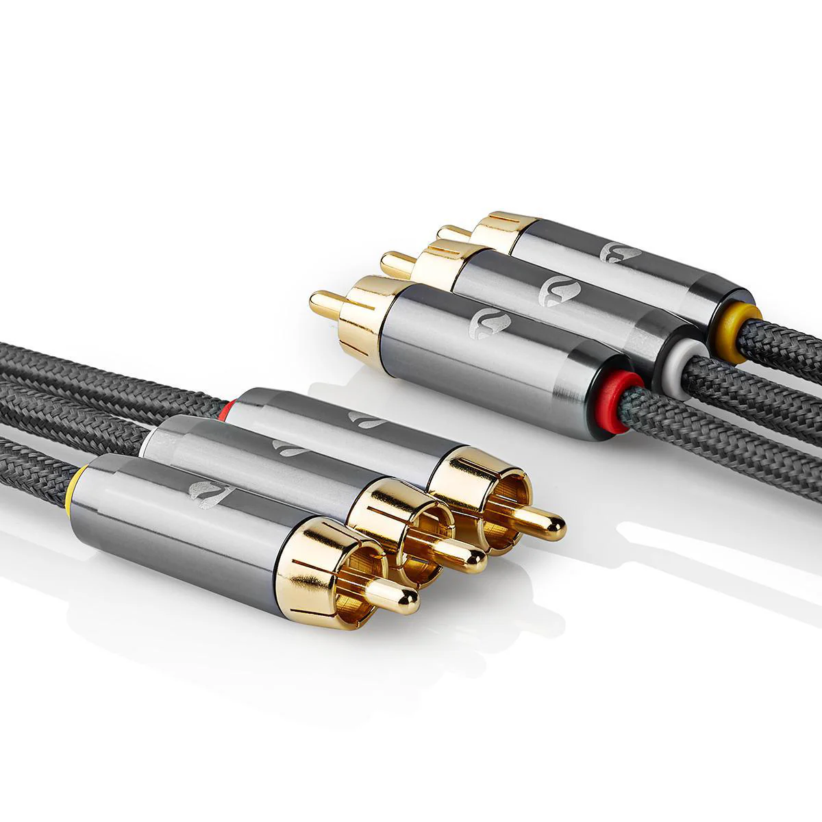 Composiet Videokabel 3x RCA Male - 3x RCA Male - Verguld - Image 6