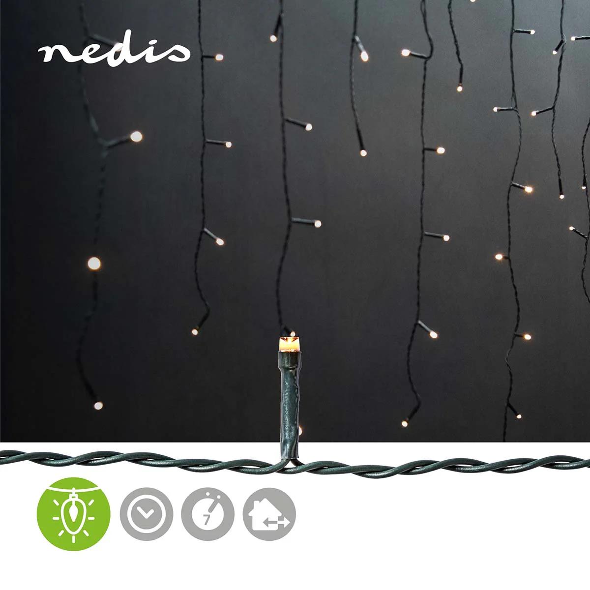 Decoratieve IJspegel Verlichting 180 LED's - Warm Wit - 5.90m - Image 10