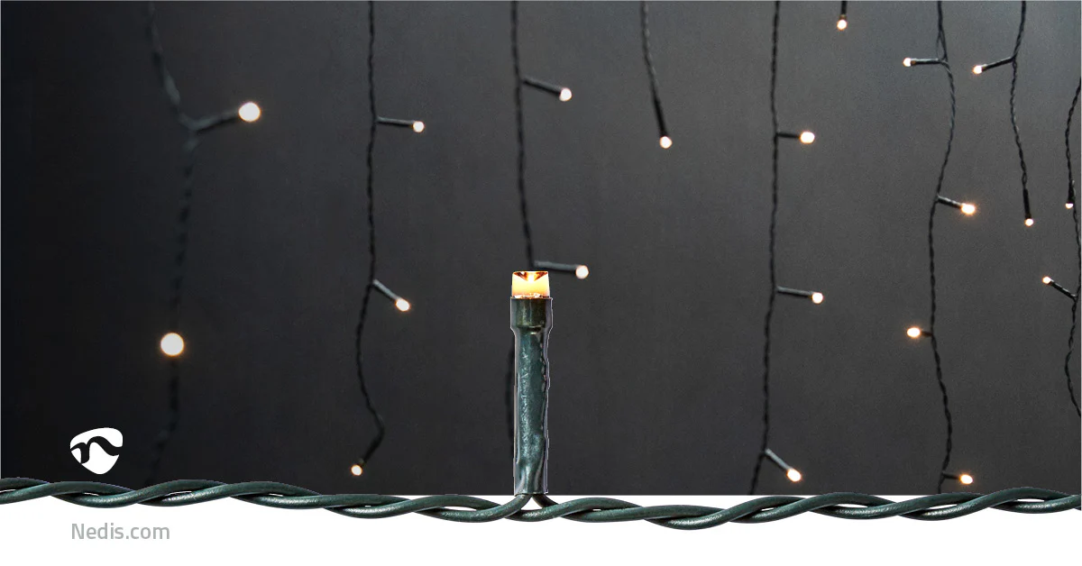 Decoratieve IJspegel Verlichting 180 LED's - Warm Wit - 5.90m - Image 14
