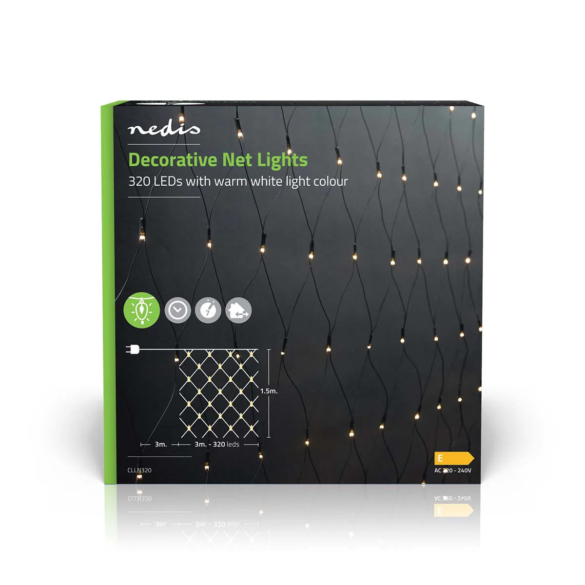 Decoratieve Net Verlichting Warm Wit - 320 LED's - 3 x 1.5 m - Image 10