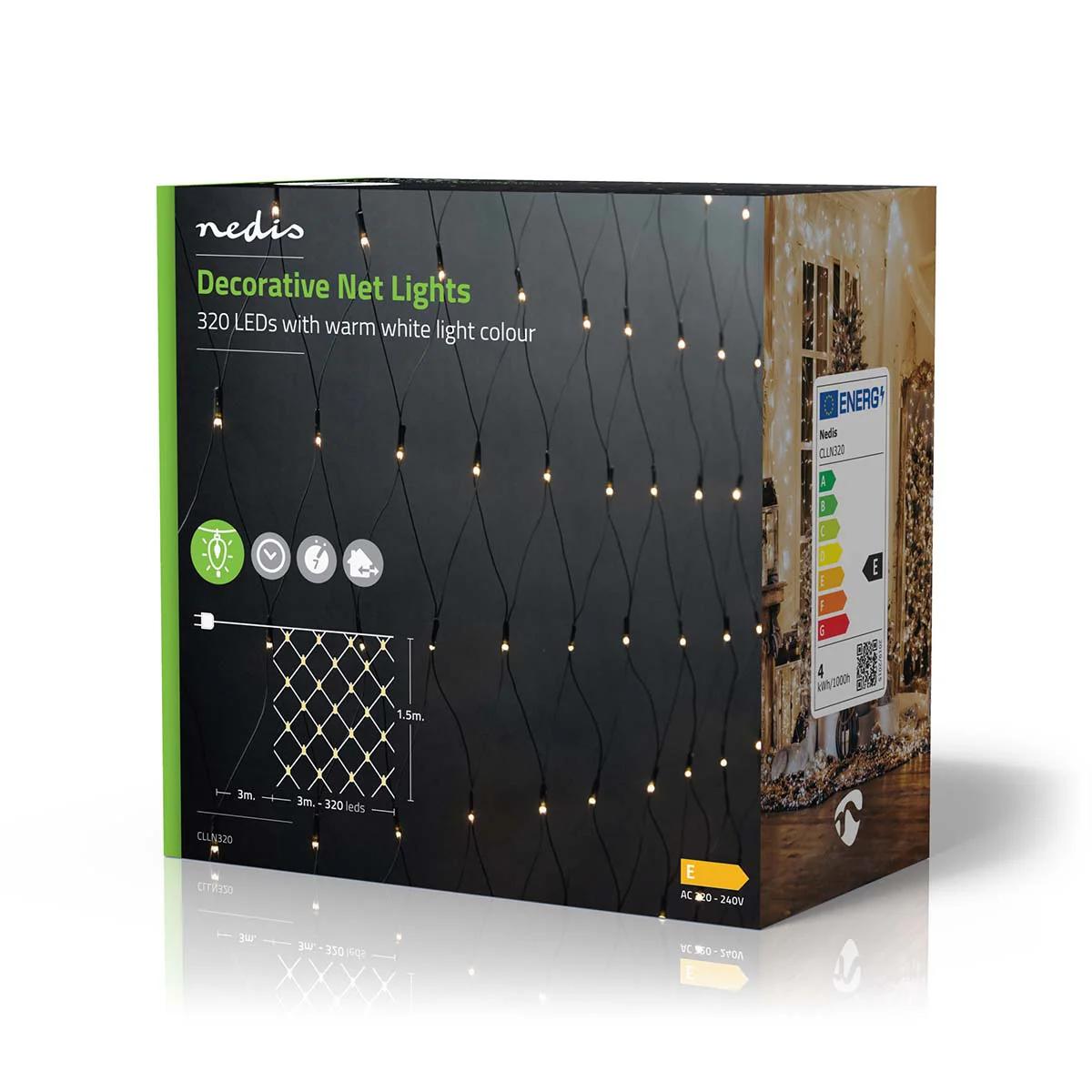 Decoratieve Net Verlichting Warm Wit - 320 LED's - 3 x 1.5 m - Image 11