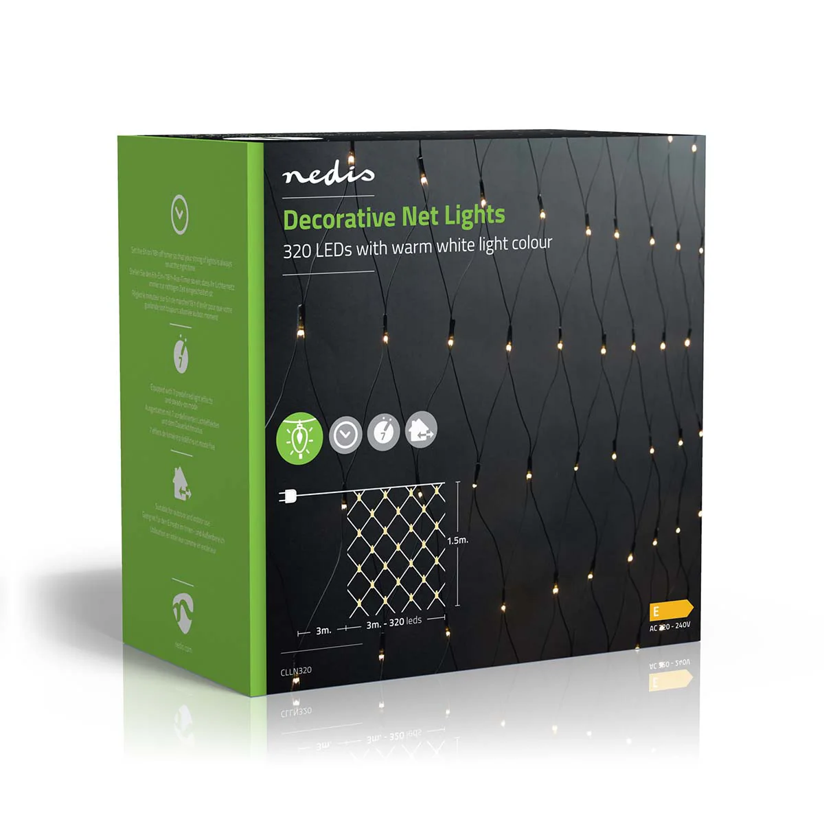 Decoratieve Net Verlichting Warm Wit - 320 LED's - 3 x 1.5 m - Image 12