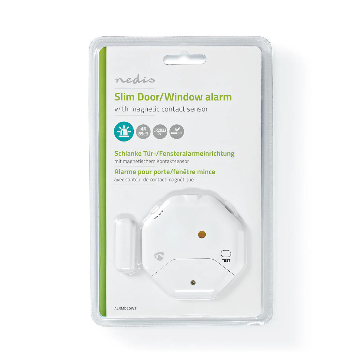 Deur- en raamalarm met sirene Magnetische sensor - Batterij Gevoed - 2x CR2032 - Image 6