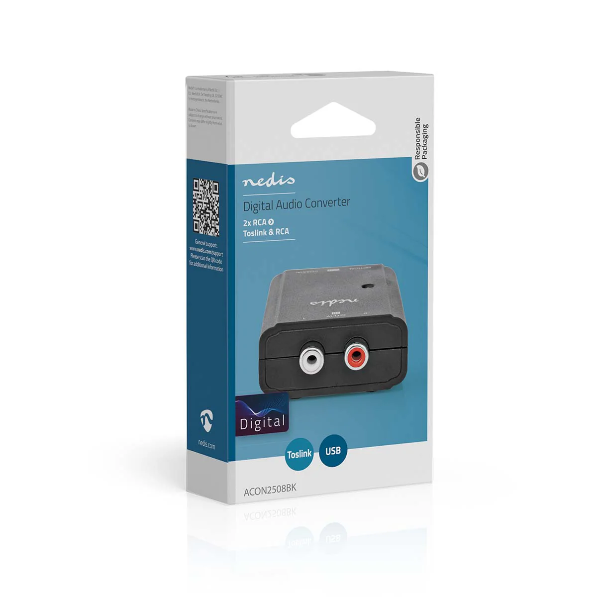 Digitale Audioconverter 1-weg - Ingangen audio / video / data: 2x RCA Male - Uitgangen audio / video / data: 1x S/PDIF (RCA) Female / 1x TosLink Female - Image 11