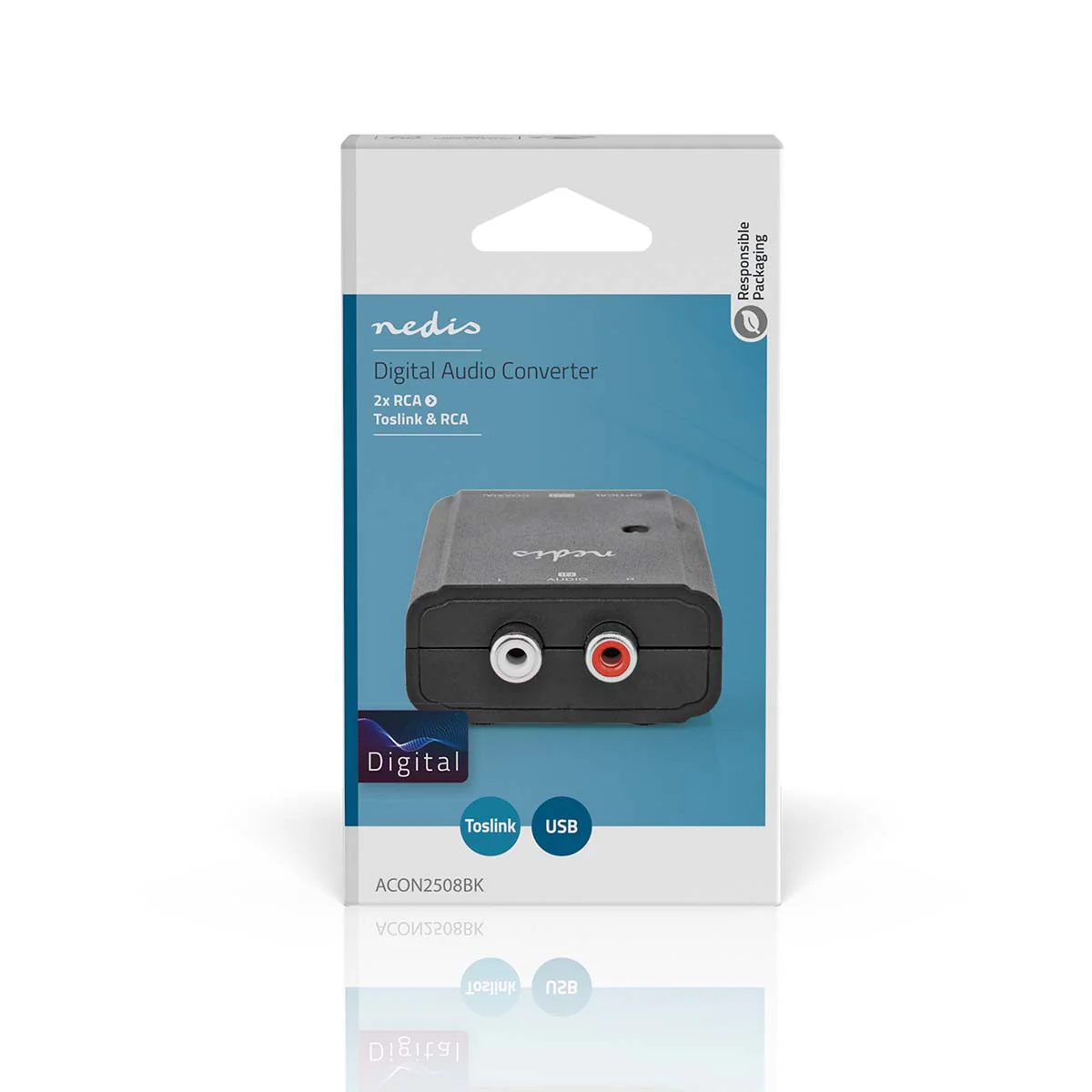Digitale Audioconverter 1-weg - Ingangen audio / video / data: 2x RCA Male - Uitgangen audio / video / data: 1x S/PDIF (RCA) Female / 1x TosLink Female - Image 9