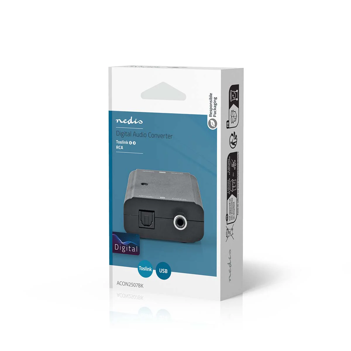 Digitale Audioconverter 2-wegs - Ingangen audio / video / data: 1x S/PDIF (RCA) Female / 1x Toslink Female - Uitgangen audio / video / data: 1x S/PDIF (RCA) Female / 1x TosLink Female - Image 9