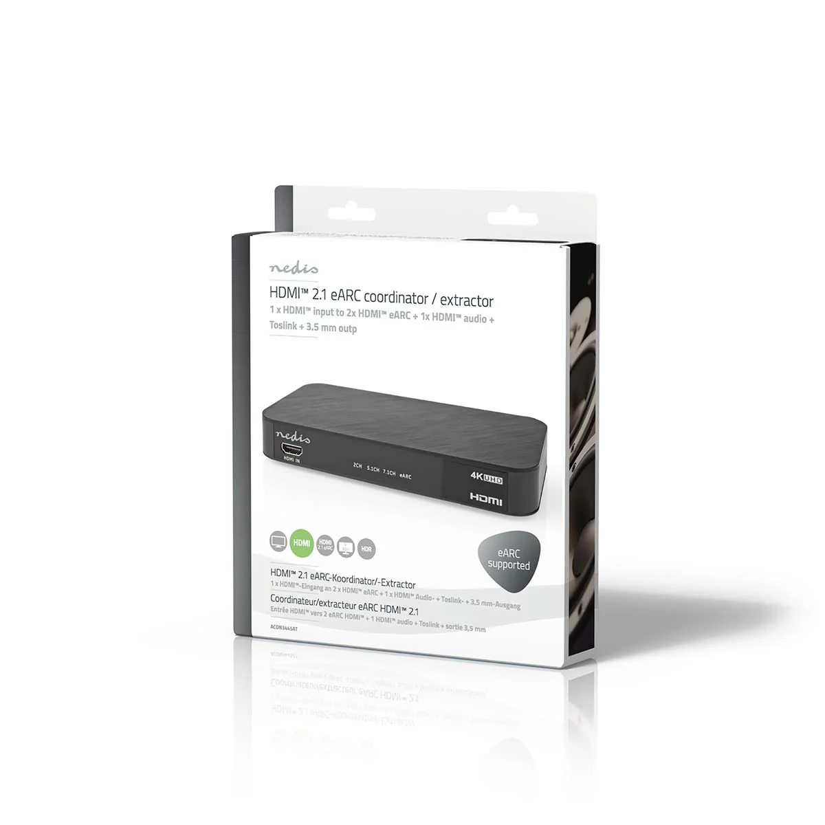 Digitale Audioconverter 2-wegs - Ingangen audio / video / data: DC Power / 1x HDMI™ Input - Uitgangen audio / video / data: 1x 3.5 mm / 1x TosLink / 3x HDMI™ Output - Image 10