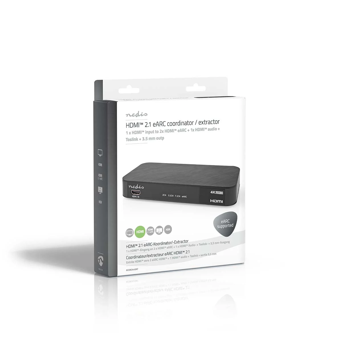 Digitale Audioconverter 2-wegs - Ingangen audio / video / data: DC Power / 1x HDMI™ Input - Uitgangen audio / video / data: 1x 3.5 mm / 1x TosLink / 3x HDMI™ Output - Image 11