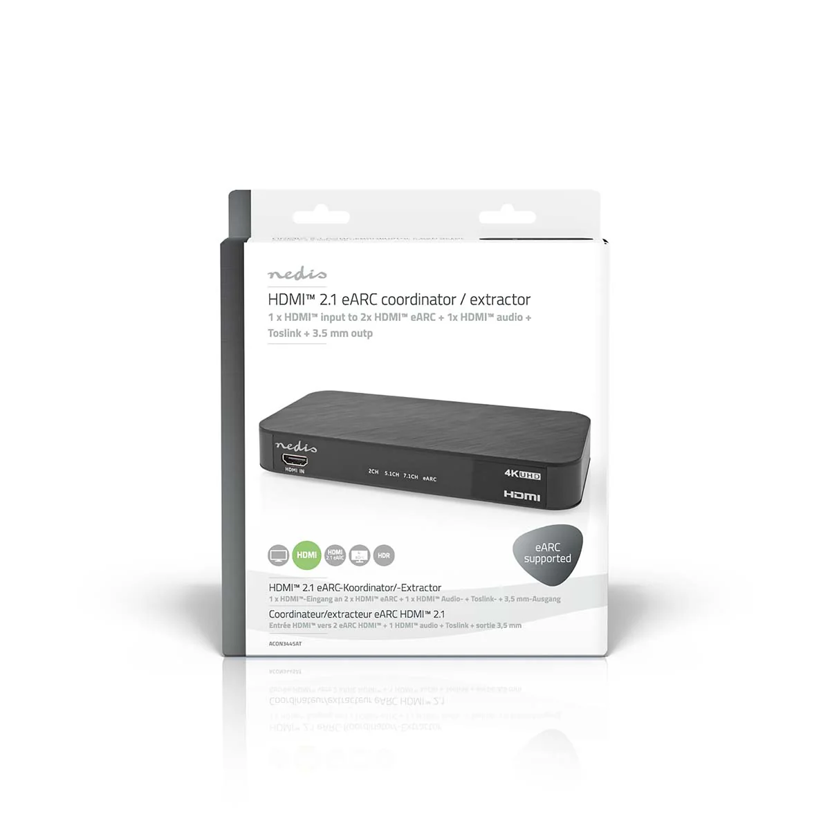 Digitale Audioconverter 2-wegs - Ingangen audio / video / data: DC Power / 1x HDMI™ Input - Uitgangen audio / video / data: 1x 3.5 mm / 1x TosLink / 3x HDMI™ Output - Image 9