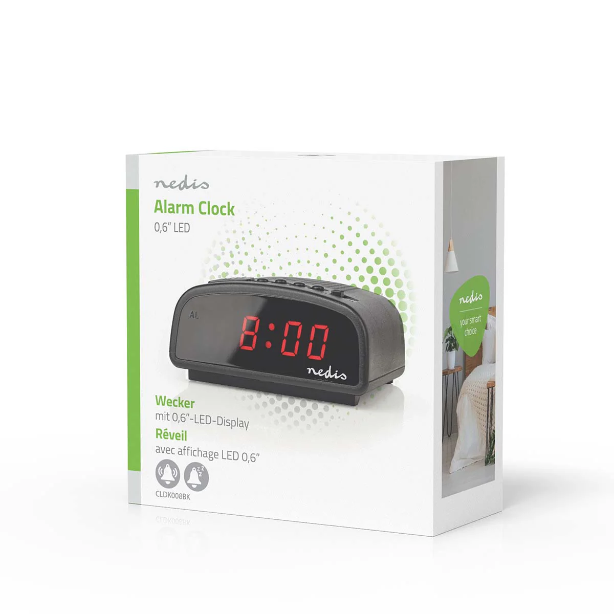Digitale Tafelklok LED - Snoozefunctie - Zwart - Image 8