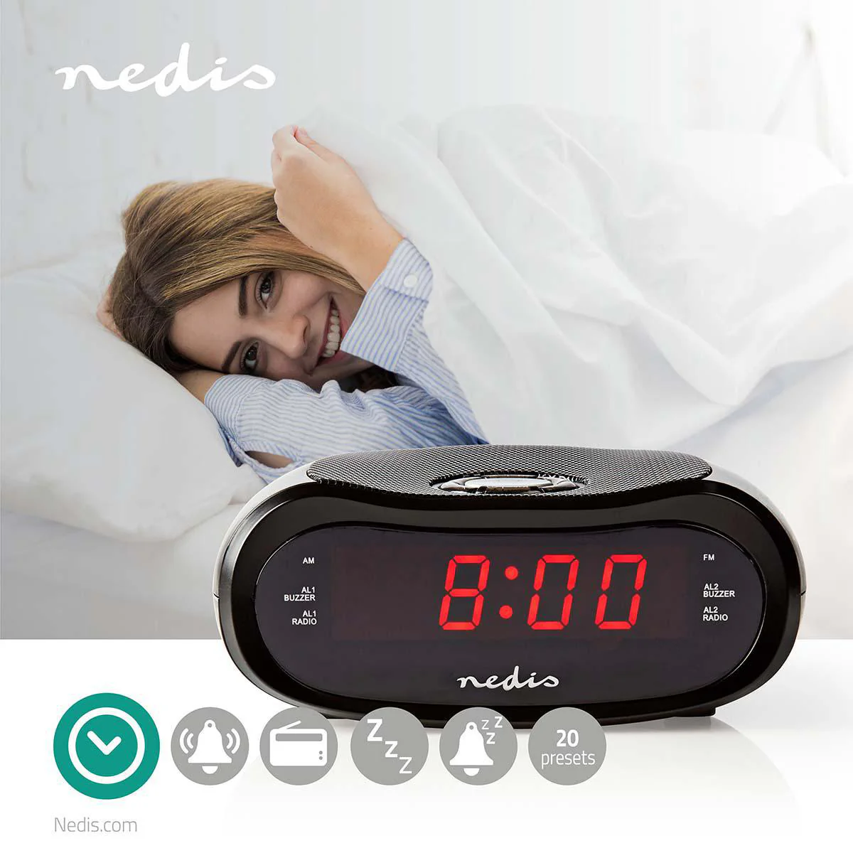 Wekkerradio LED - AM / FM - Snoozefunctie - Image 5