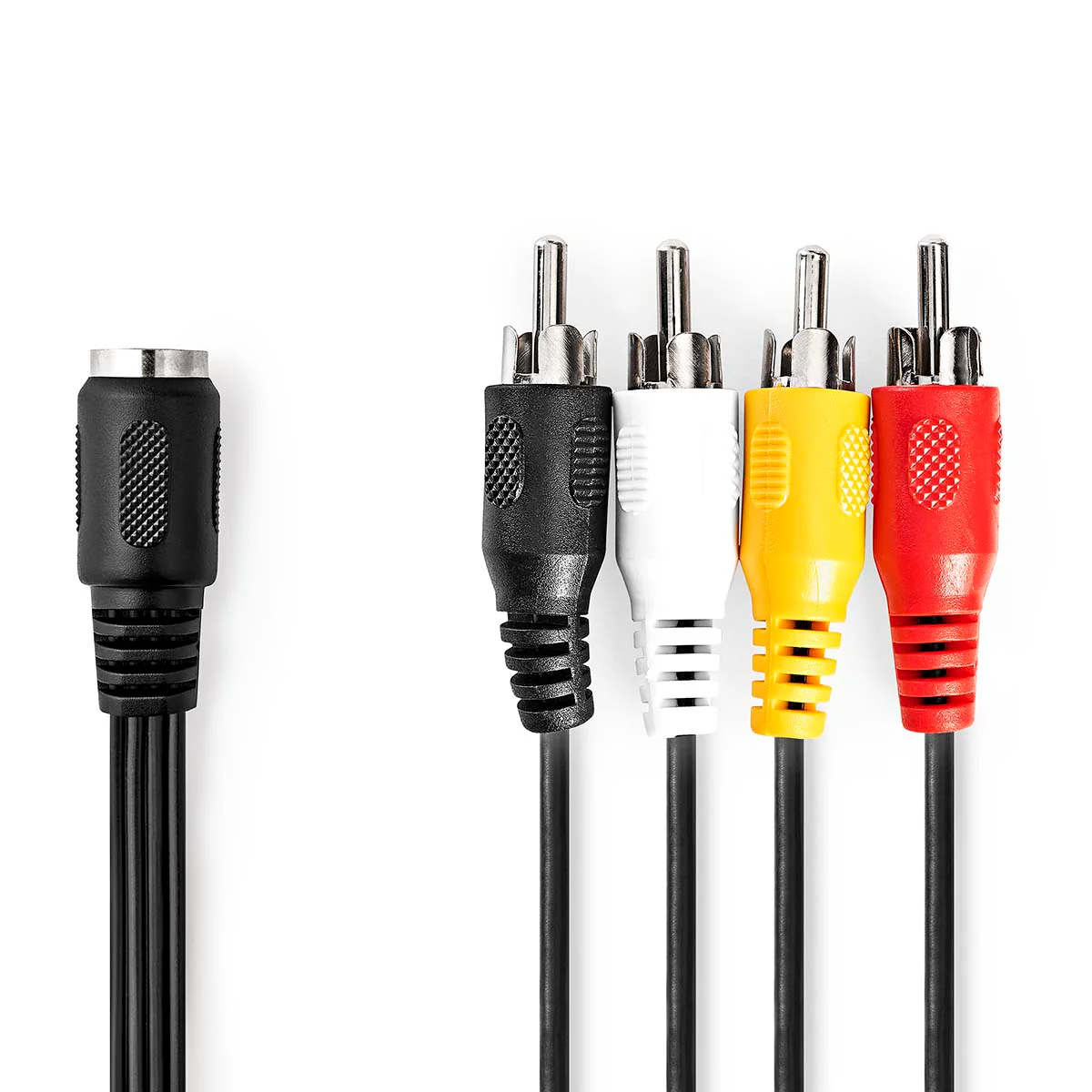 DIN-Audiokabel DIN 5-Pins Female - 4x RCA Male - Vernikkeld
