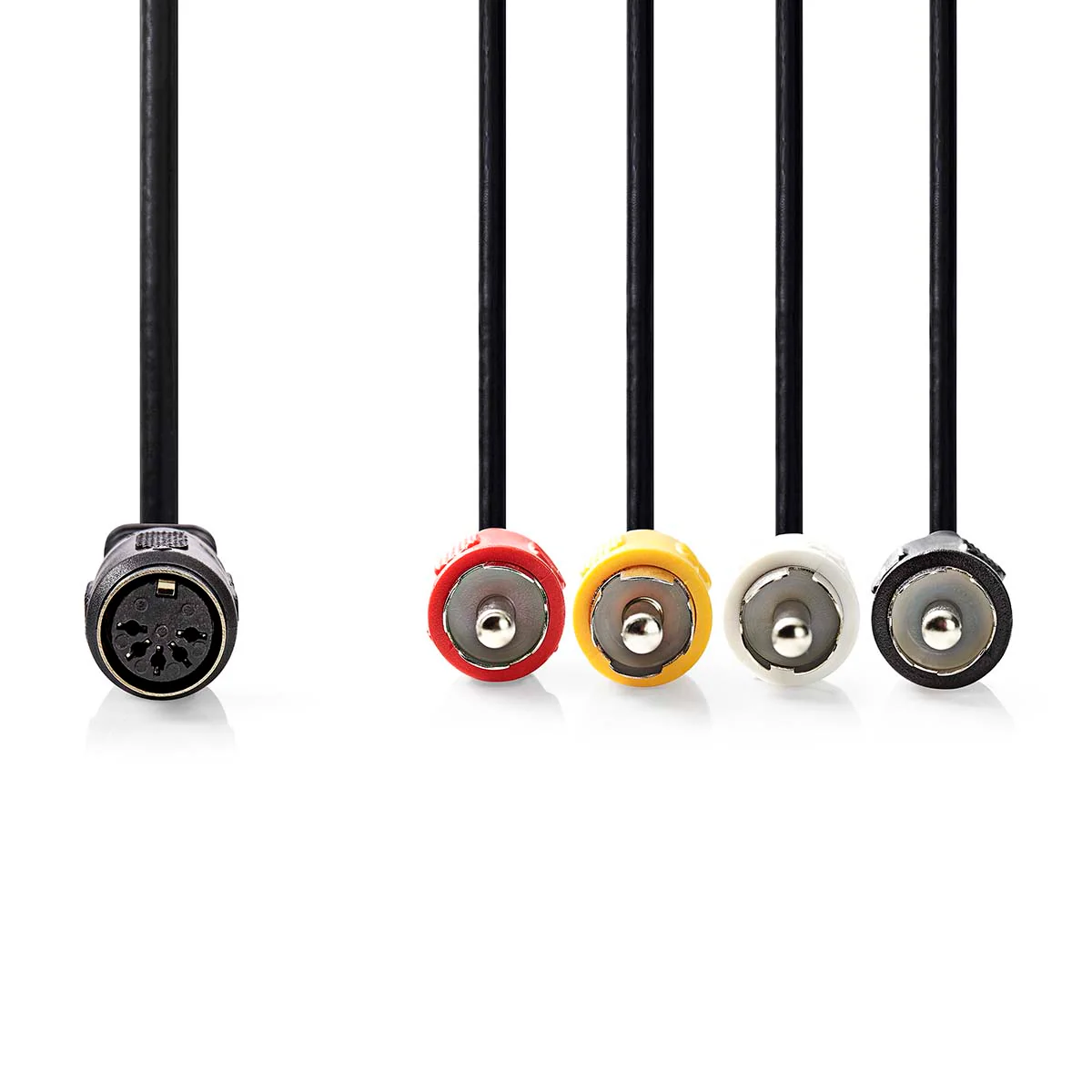 DIN-Audiokabel DIN 5-Pins Female - 4x RCA Male - Vernikkeld - Image 2